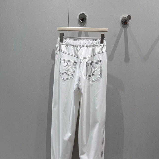 CC 25 Cropped Pant White Cotton
