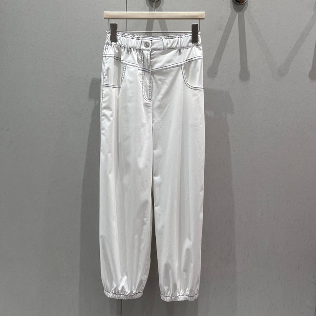 CC 25 Cropped Pant White Cotton