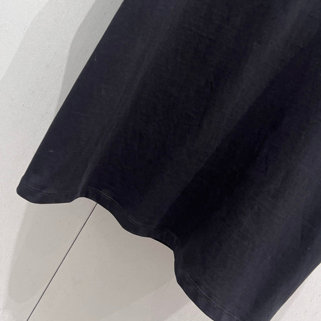 Loewe 25 Embroidered Short-sleeved T-shirt Black Cotton 221445