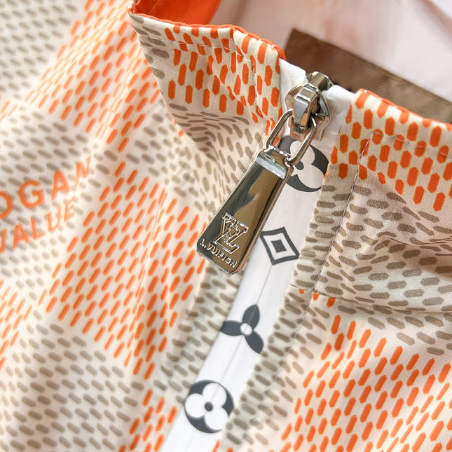 LV ORANGE AND GRAY DAMIER JACKET 239117