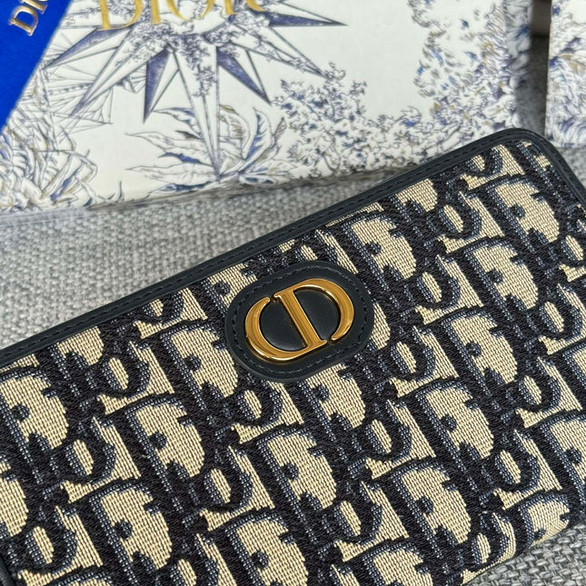 MONTAIGNE VOYAGEUR LONG WALLET 20 IN BLACK MONOGRAM OBLIQUE JACQUARD