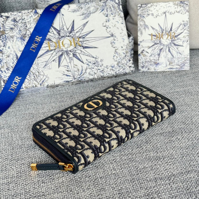 MONTAIGNE VOYAGEUR LONG WALLET 20 IN BLACK MONOGRAM OBLIQUE JACQUARD