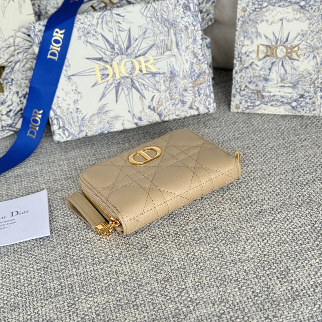 CARO SCARLET WALLET 11 IN BEIGE MACROCANNAGE CALFSKIN