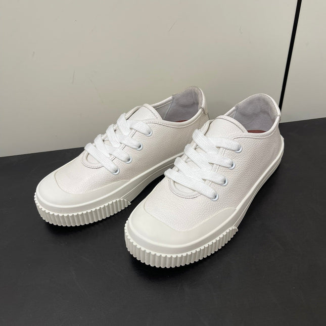 LP CLASSIC BISCUIT SNEAKERS WHITE CALFSKIN