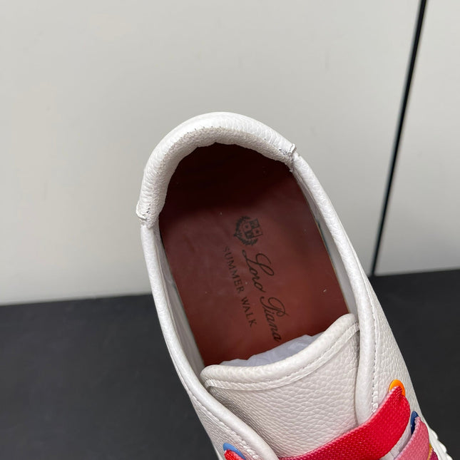 LP CLASSIC BISCUIT SNEAKERS WHITE WITH MULTI-COLOR LACES CALFSKIN