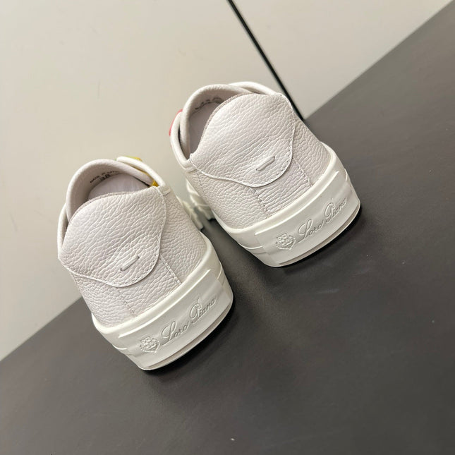 LP CLASSIC BISCUIT SNEAKERS WHITE WITH MULTI-COLOR LACES CALFSKIN