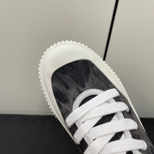 LP CLASSIC BISCUIT SNEAKER CHARCOAL CALFSKIN