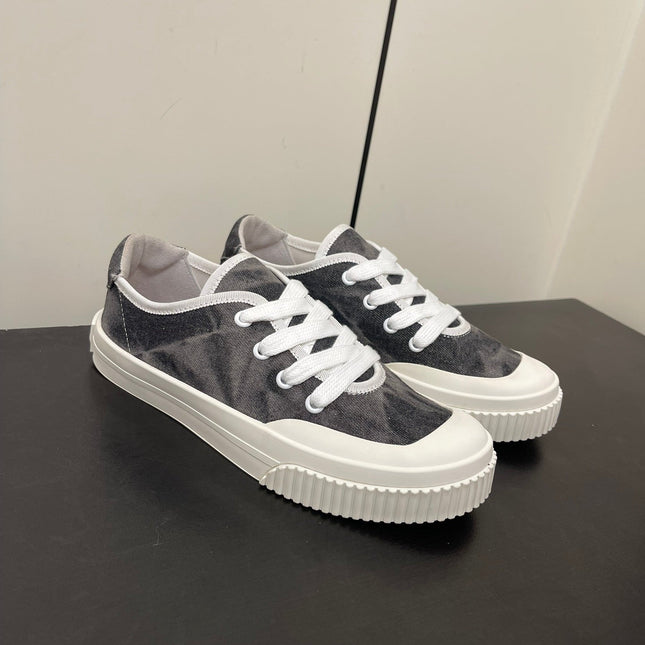 LP CLASSIC BISCUIT SNEAKER CHARCOAL CALFSKIN