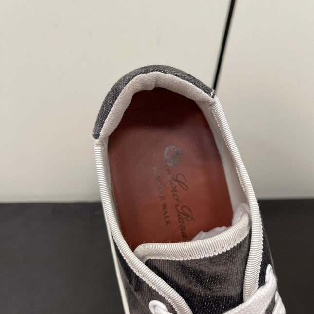 LP CLASSIC BISCUIT SNEAKER CHARCOAL CALFSKIN