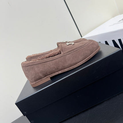 LOAFER IN PENNY BROWN SUEDE AND SOLF FLEECE LINING