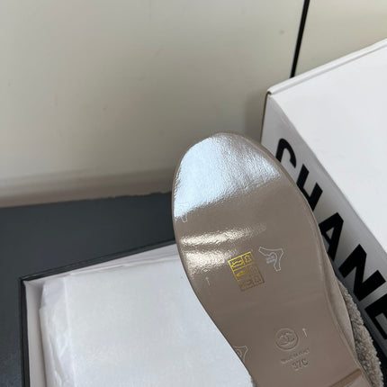 LOAFERS MULE IN DESERT BROWN SUEDE AND FLEECE LINING