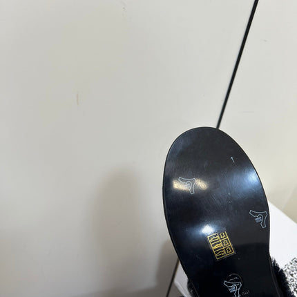 LOAFERS MULE IN BLACK SUEDE AND FLEECE LINING