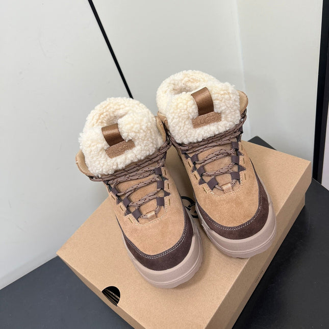 TERRETRAIL COZY LACE IN CHESTNUT BROWN SUEDE AND FLEECE