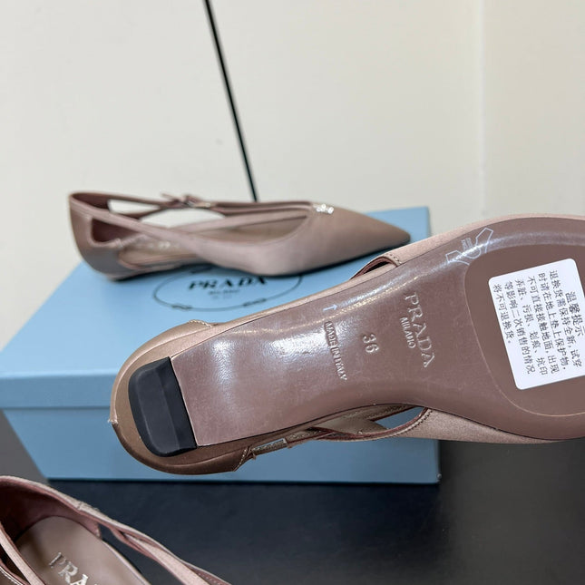 CUT-OUT BALLERINA FLAT IN HAZELNUT BEIGE SATIN ATTACHED BEAD BUCKLE