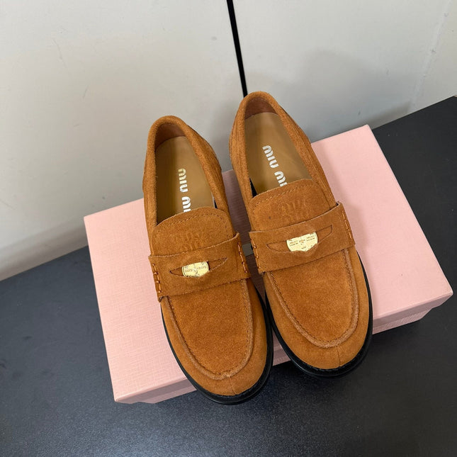 PENNY LOAFERS IN BRONZE BROWN SUEDE