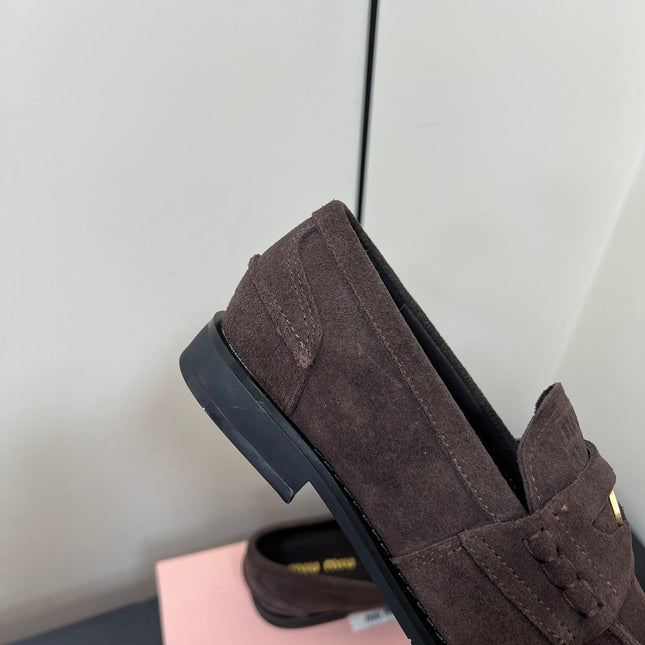 PENNY LOAFERS IN CHOCOLATE SUEDE