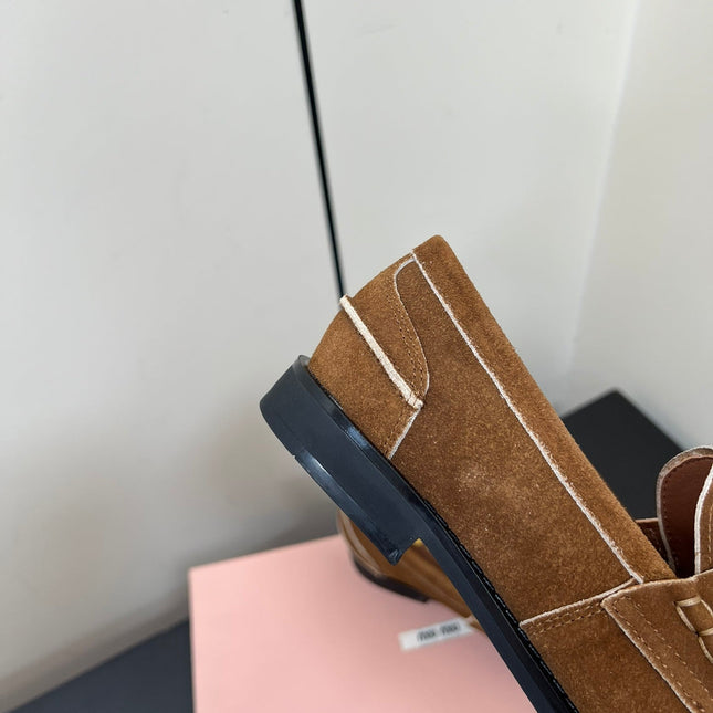 PENNY LOAFERS IN TAWNY BROWN SUEDE