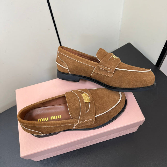 PENNY LOAFERS IN TAWNY BROWN SUEDE