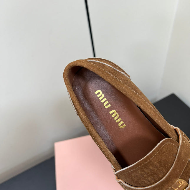 PENNY LOAFERS IN TAWNY BROWN SUEDE