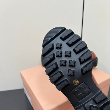 LACE-UP LOAFERS WITH THICK SOLE IN RED BROWN SHINY SHEEPSKIN