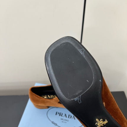 BOW MARY JANE PUMPS WITH T-STRAP IN BRONZE BROWN VELVET