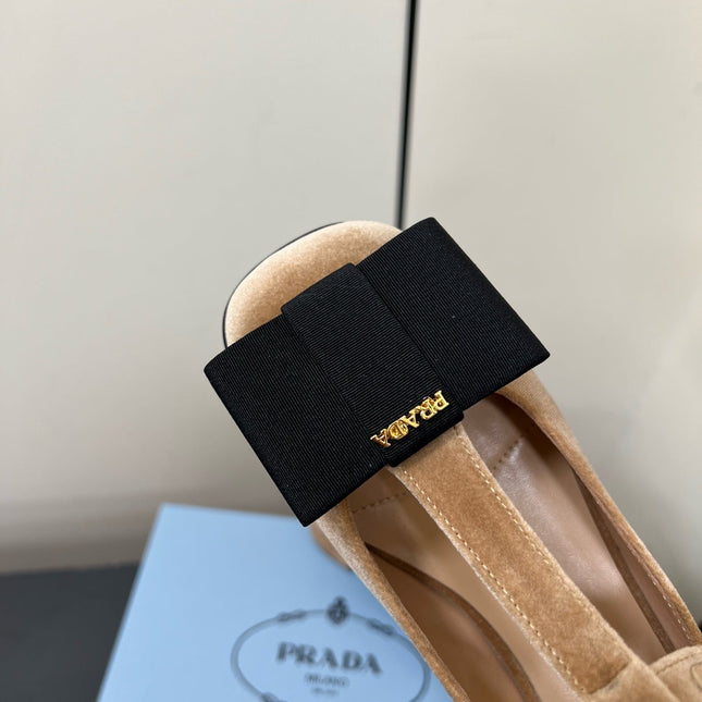 BOW MARY JANE PUMPS WITH T-STRAP IN PECAN PIE VELVET