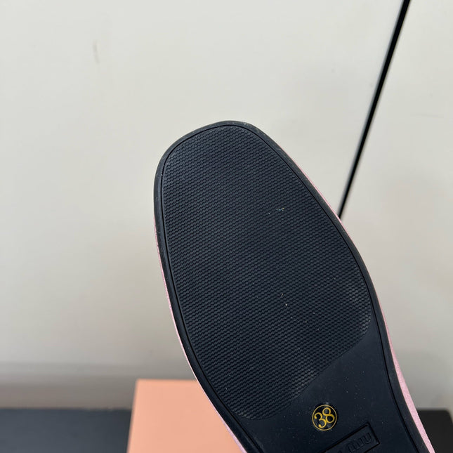 LOAFERS WITH BOW IN PINK SUEDE