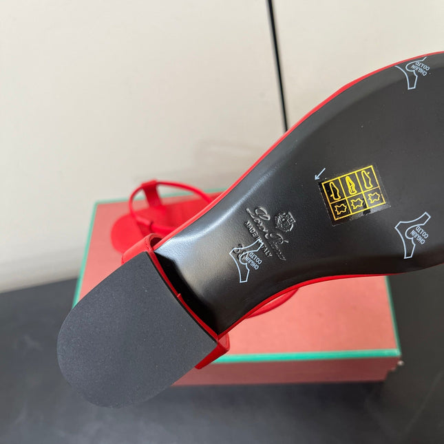 LP MINDIL SANDAL IN RED LAMBSKIN