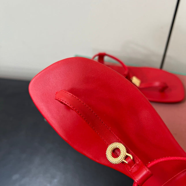 LP MINDIL SANDAL IN RED LAMBSKIN