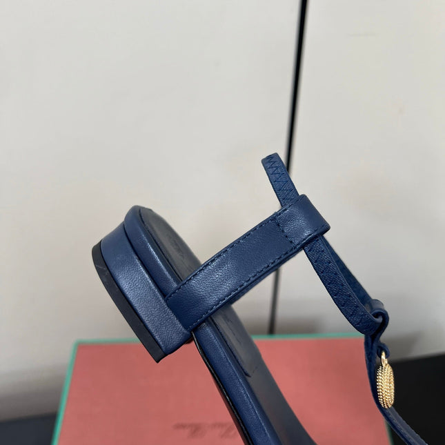 LP MINDIL SANDAL IN COBALT BLUE LAMBSKIN