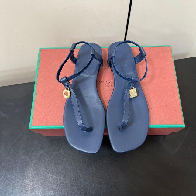 LP MINDIL SANDAL IN COBALT BLUE LAMBSKIN