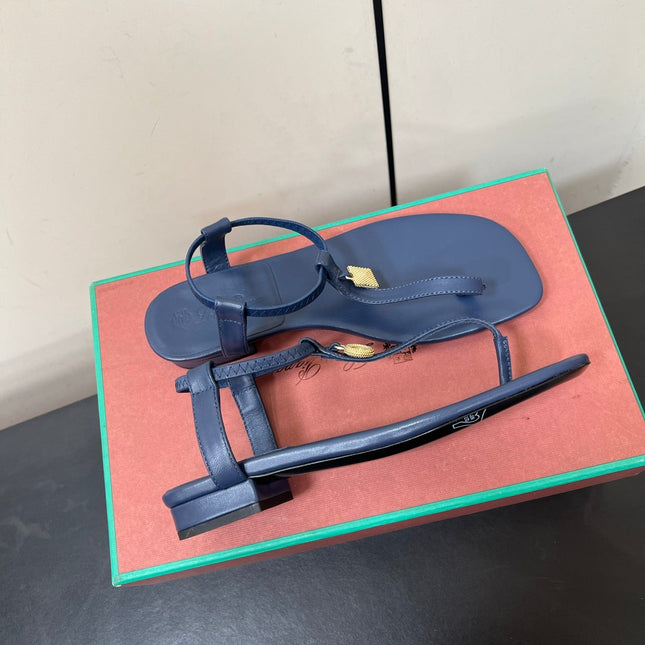 LP MINDIL SANDAL IN COBALT BLUE LAMBSKIN