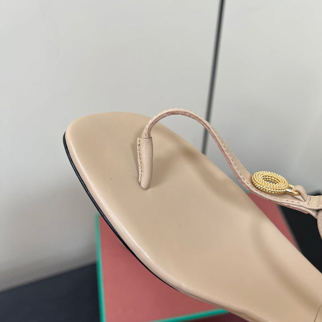 LP MINDIL SANDAL IN BEIGE LAMBSKIN