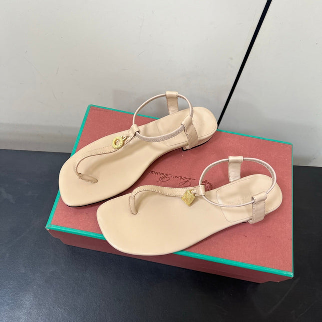 LP MINDIL SANDAL IN BEIGE LAMBSKIN