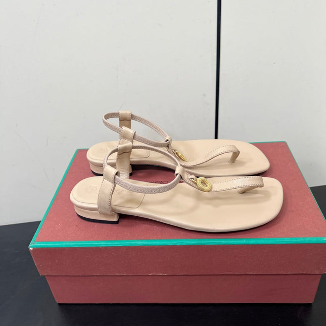LP MINDIL SANDAL IN BEIGE LAMBSKIN