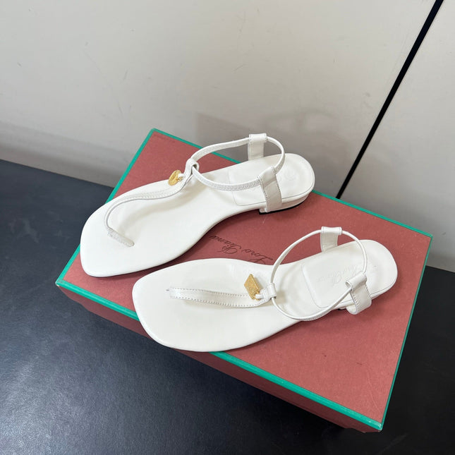 LP MINDIL SANDAL IN WHITE LAMBSKIN