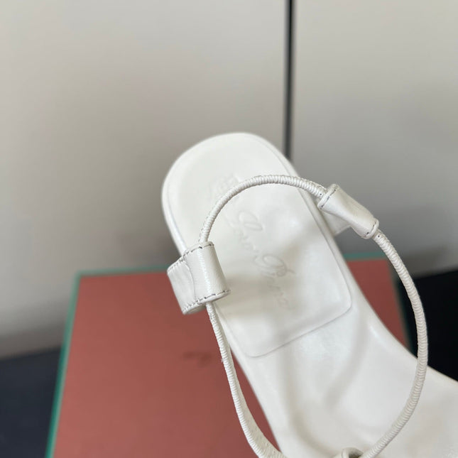 LP MINDIL SANDAL IN WHITE LAMBSKIN