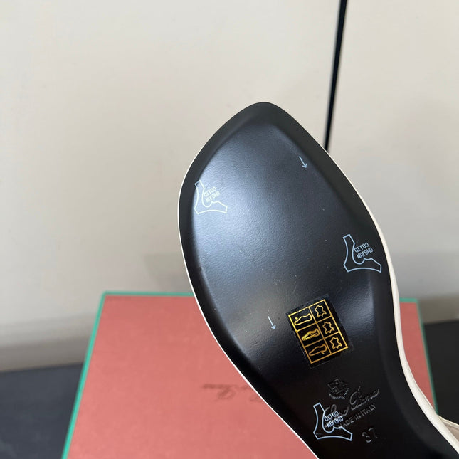 LP MINDIL SANDAL IN WHITE LAMBSKIN