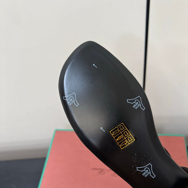 LP MINDIL SANDAL IN BLACK LAMBSKIN