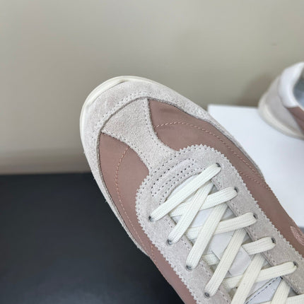 CELINE 25S RACER FORREST GUMP SNEAKERS IN PINK AND GRAY MERCERIZED CALFSKIN