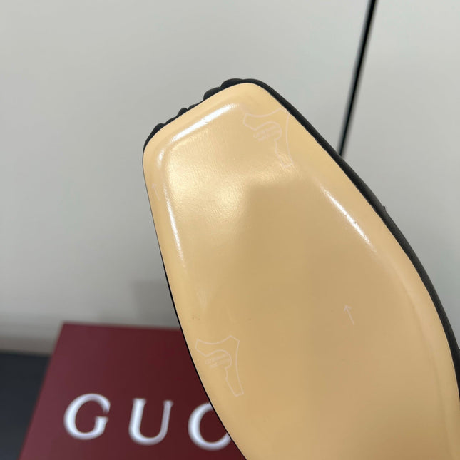 GG MARY JANE 25S IN BLACK LAMBSKIN WITH SILVER HARDWARE