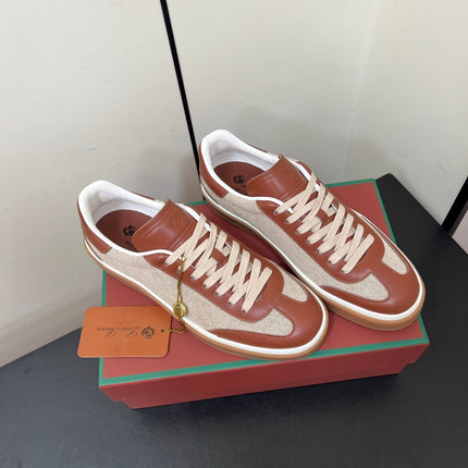LP 25S TENNIS WALK SNEAKERS IN CHESTNUT CALFSKIN