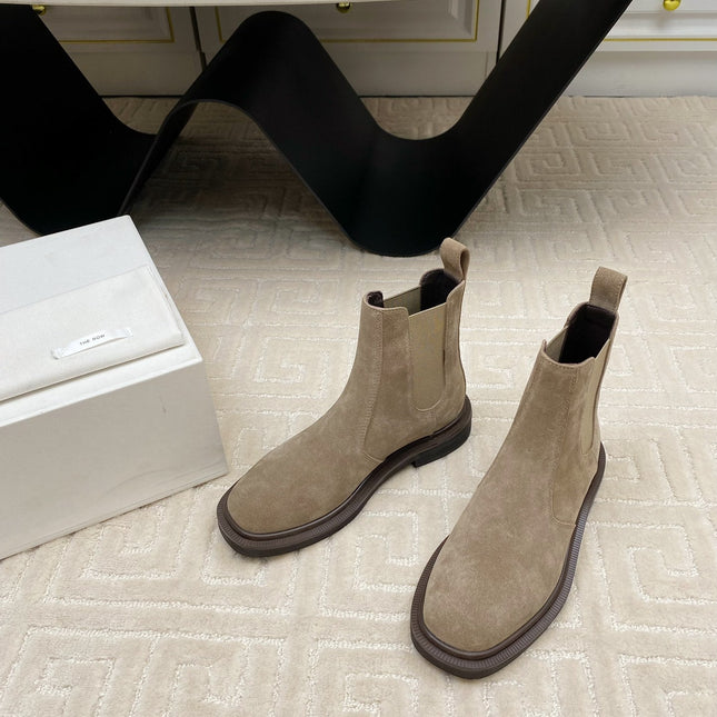 ANKLE BOOTS IN LIGHT BROWN SUEDE