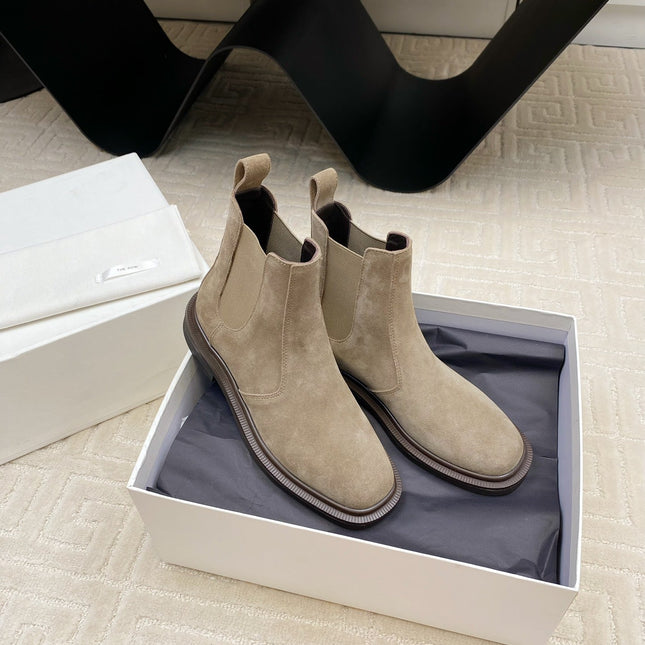 ANKLE BOOTS IN LIGHT BROWN SUEDE