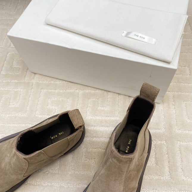 ANKLE BOOTS IN LIGHT BROWN SUEDE