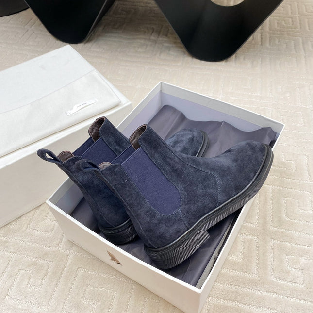 ANKLE BOOTS IN CLASSIC BLUE SUEDE