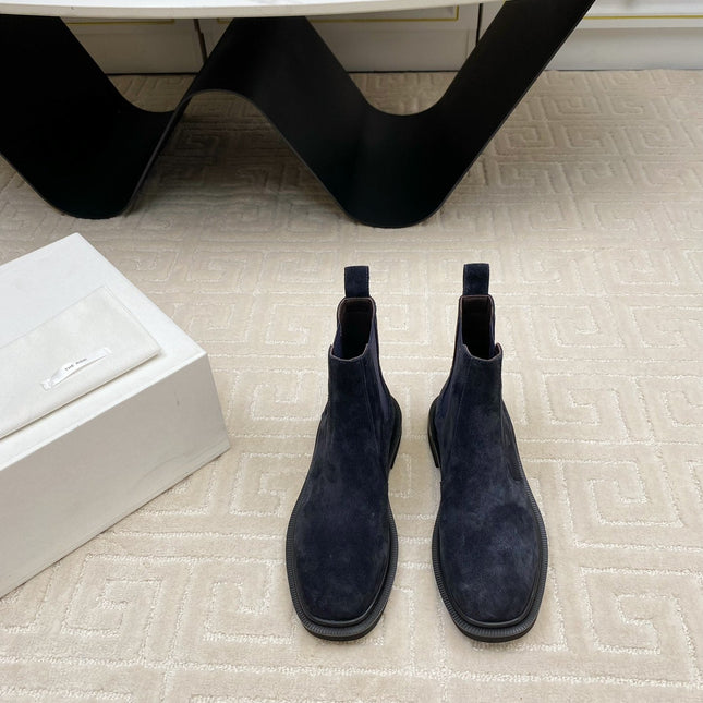 ANKLE BOOTS IN CLASSIC BLUE SUEDE