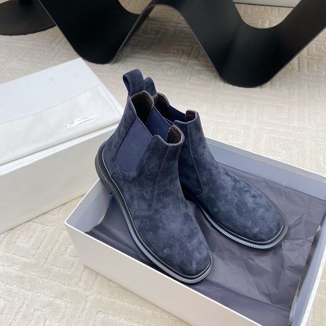 ANKLE BOOTS IN CLASSIC BLUE SUEDE