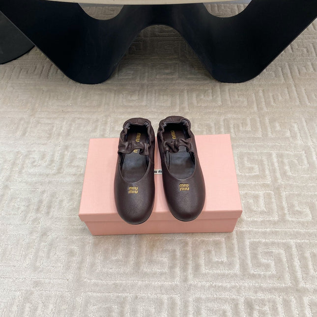 MARY JANE FLATS IN ESPRESSO SMOOTH LAMBSKIN