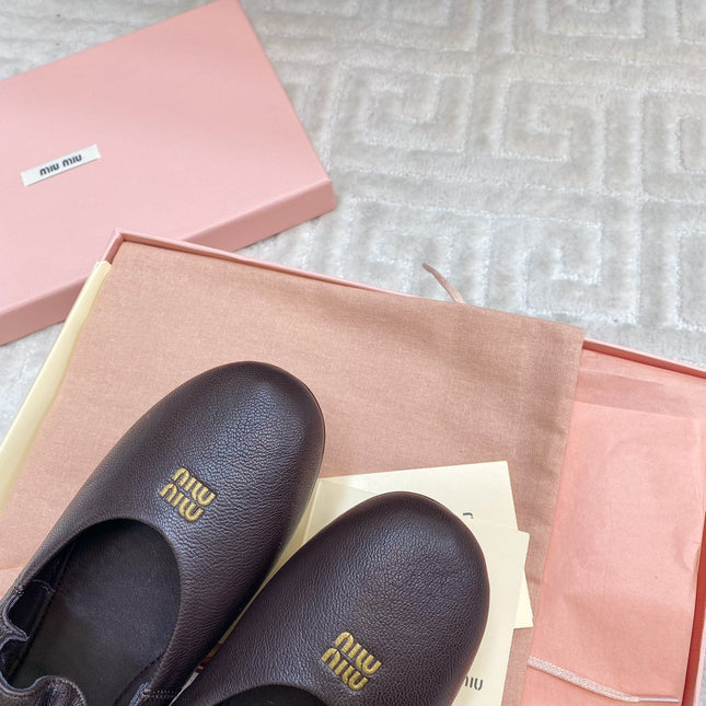 MARY JANE FLATS IN ESPRESSO SMOOTH LAMBSKIN